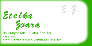 etelka zvara business card